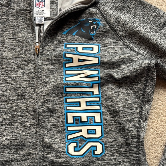 NFL Team Apparel Carolina Panthers Zip-Up Hoodie - Picture 3 of 4